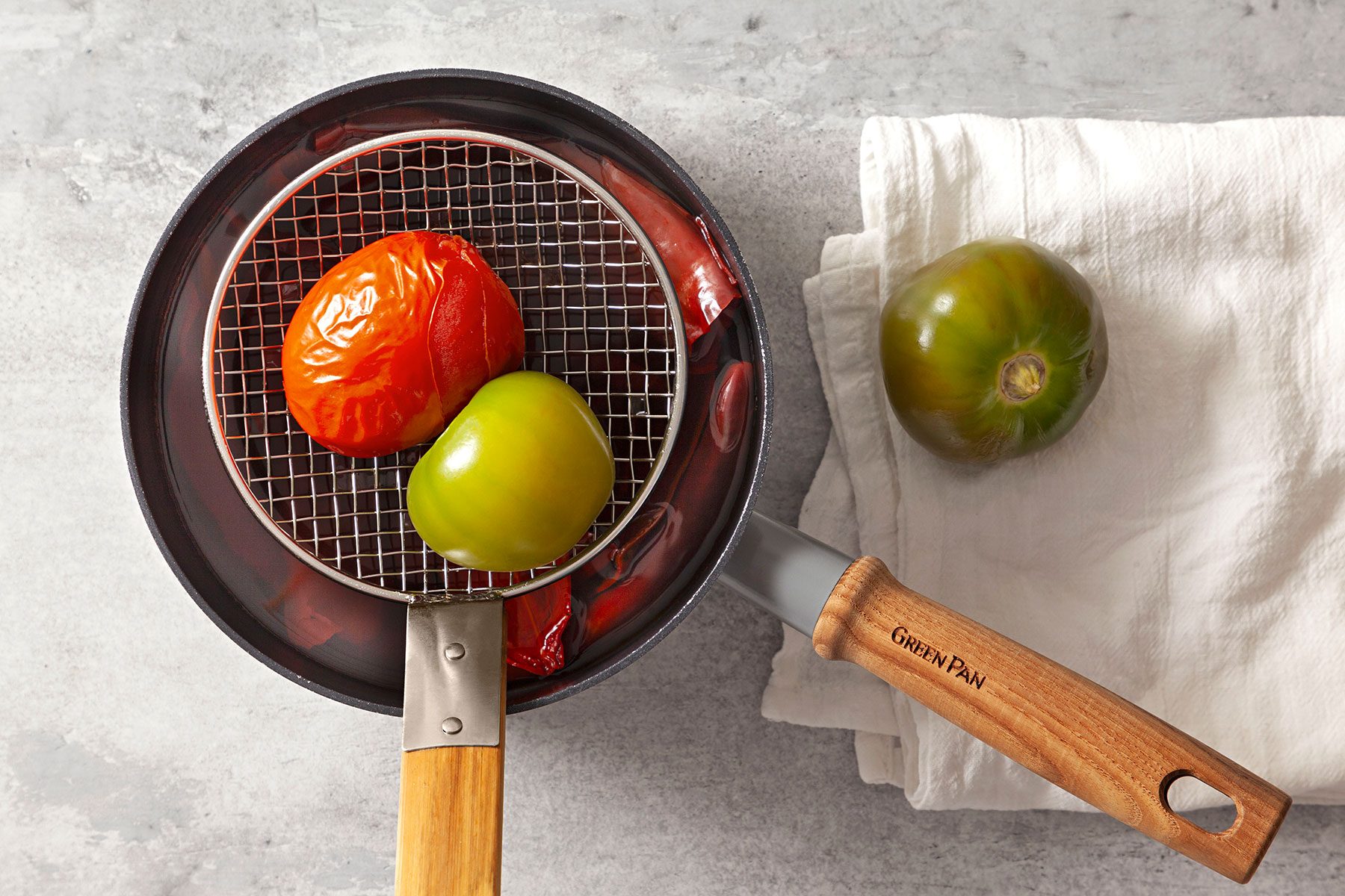 A pot with tomatoes
