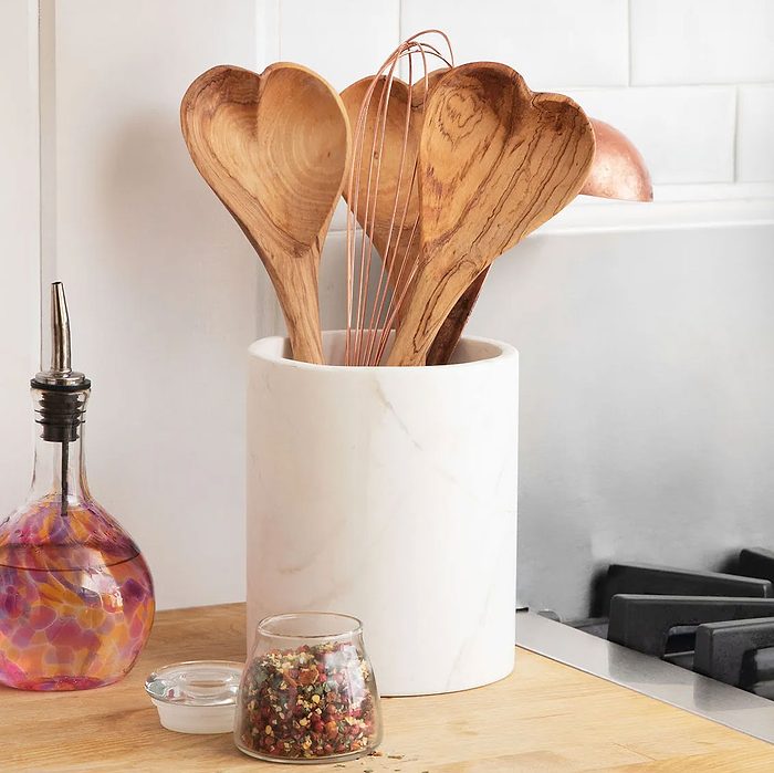 Hand Carved Heart Serving Spoon
