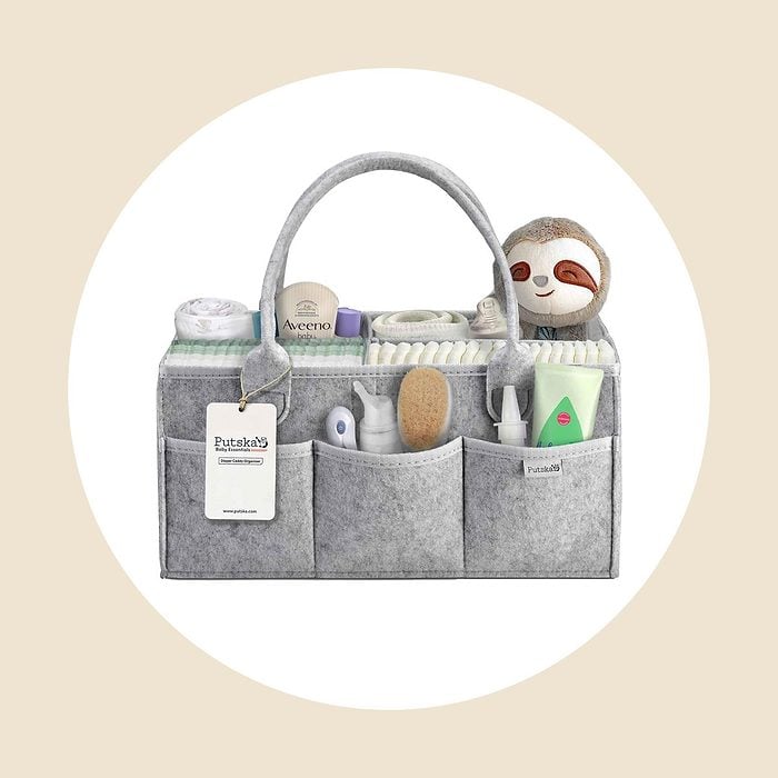 Putska Baby Diaper Caddy Organizer Nursery Basket Set