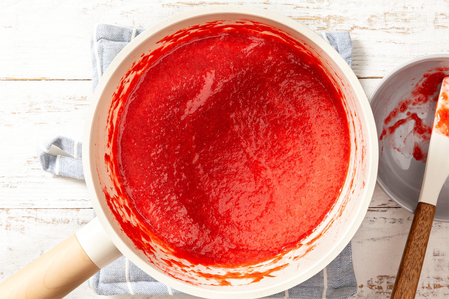 A bowl of red liquid