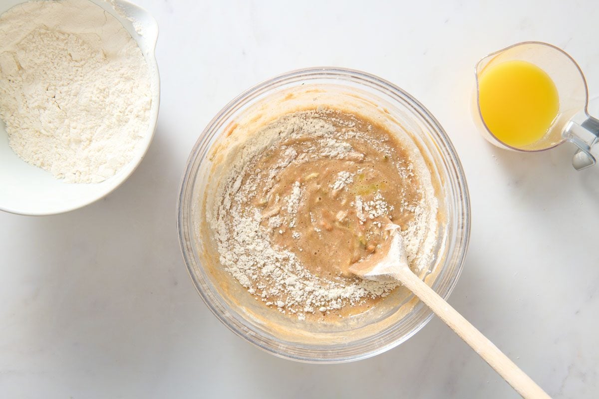 Mixing The Batter for Zucchini Carrot Bread
