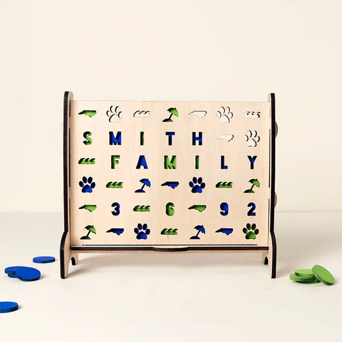 Personalized Four Across Game Ecomm Via Uncommongoods.com