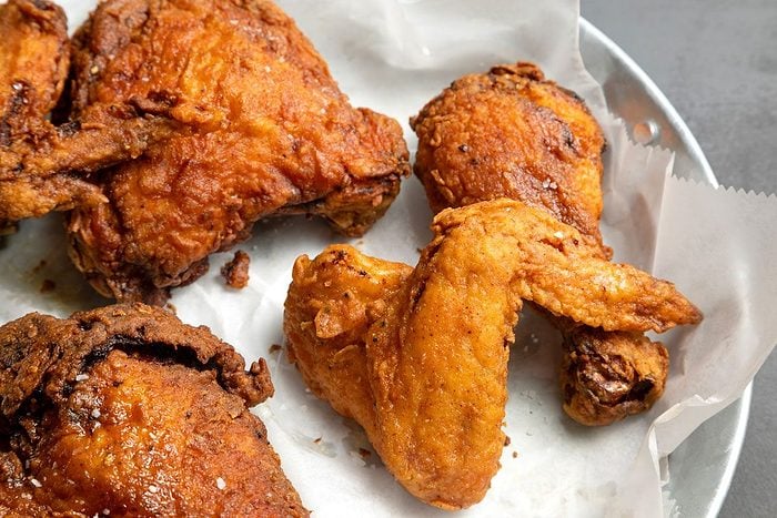 Close Shot Of Spicy Fried Chicken