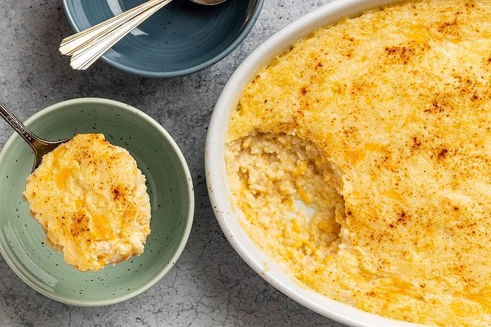 Taste of Home Grits Casserole recipe photo of the finished recipe served into bowls.