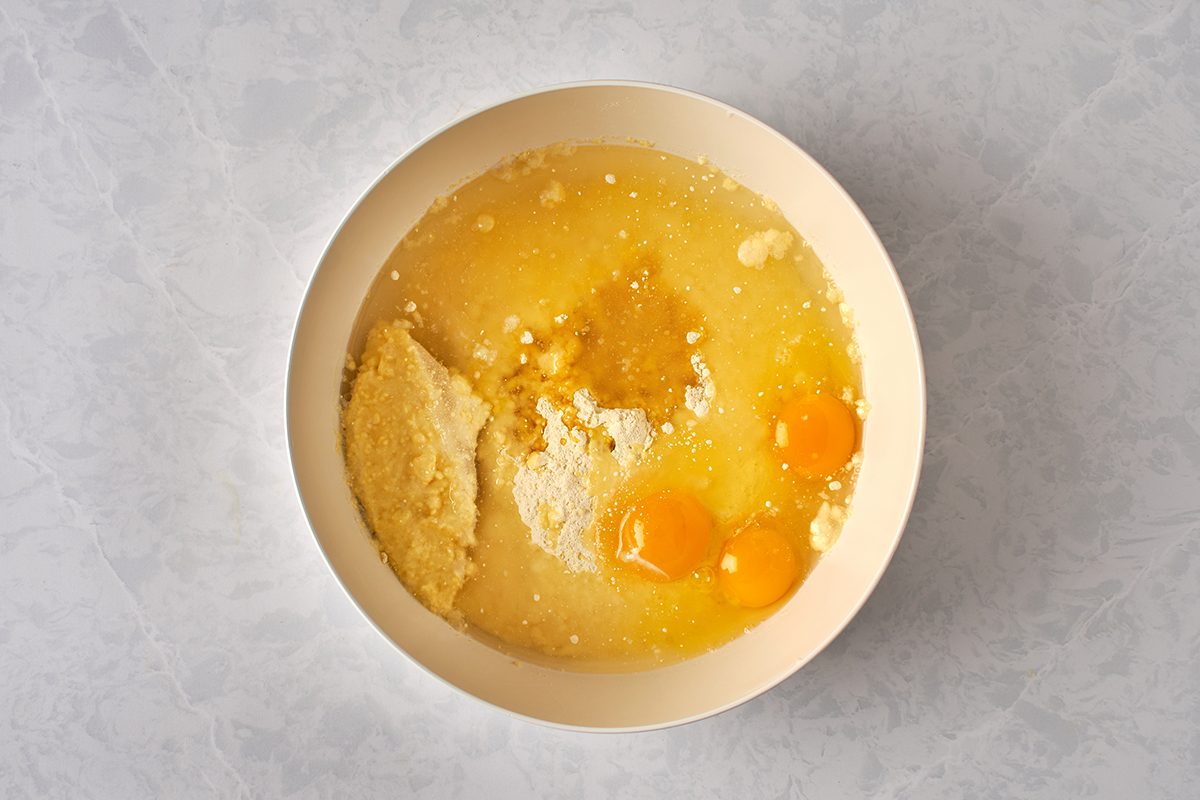 Prepare cake batter