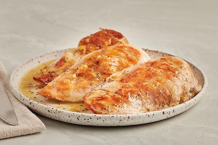 Lemon zest and fragrant herbs meet in this lemon rosemary chicken by Taste of Home.