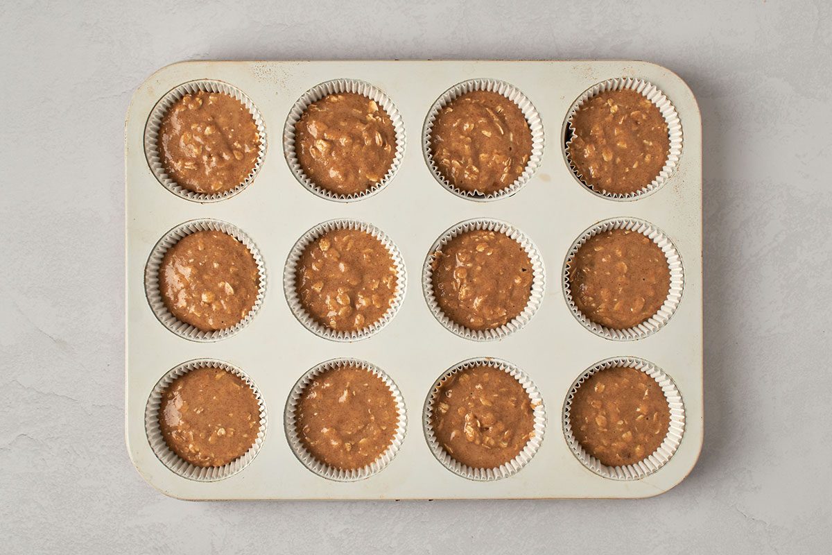 Fill muffin cups