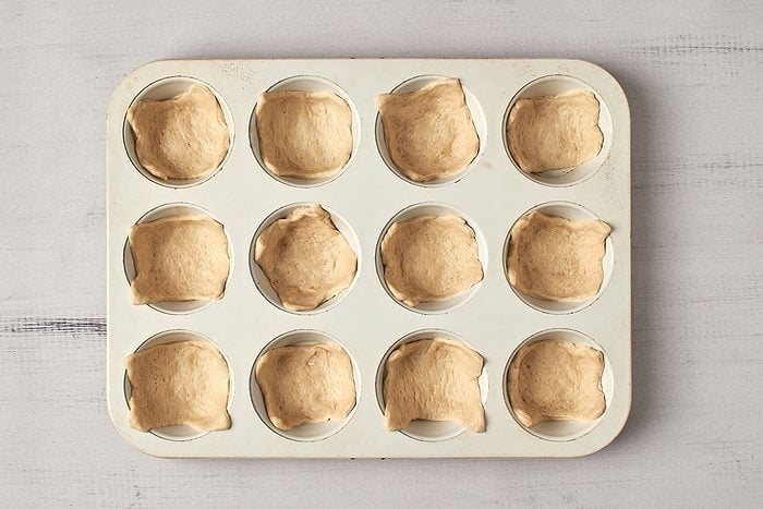 Cut the dough into squares