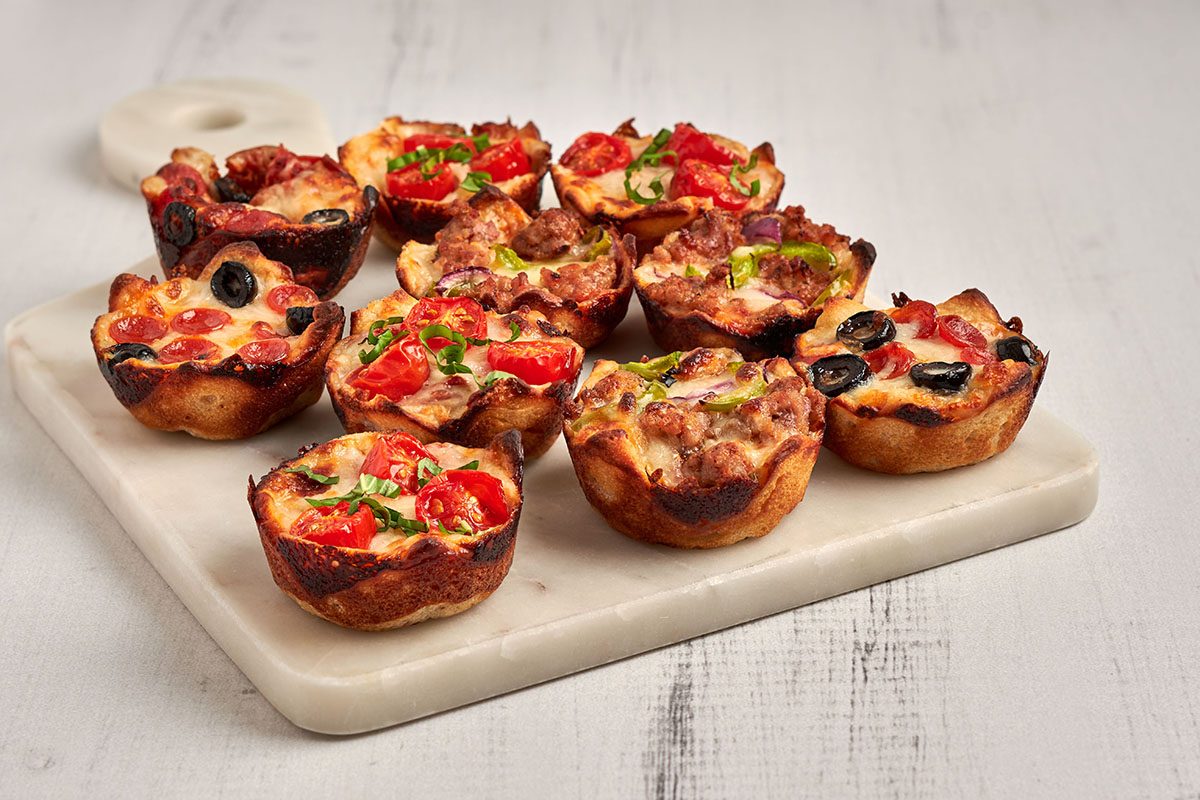 These mini pizza muffins by Taste of Home will be a new favorite snack.