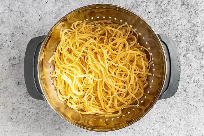 Taste of Home Linguine Salad recipe photo of the cooked linguine.