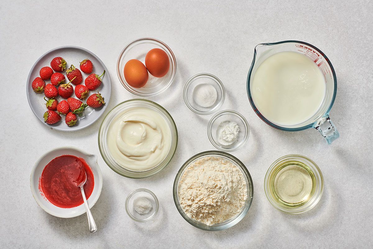 Ingredients for Buttermilk Waffle Recipe