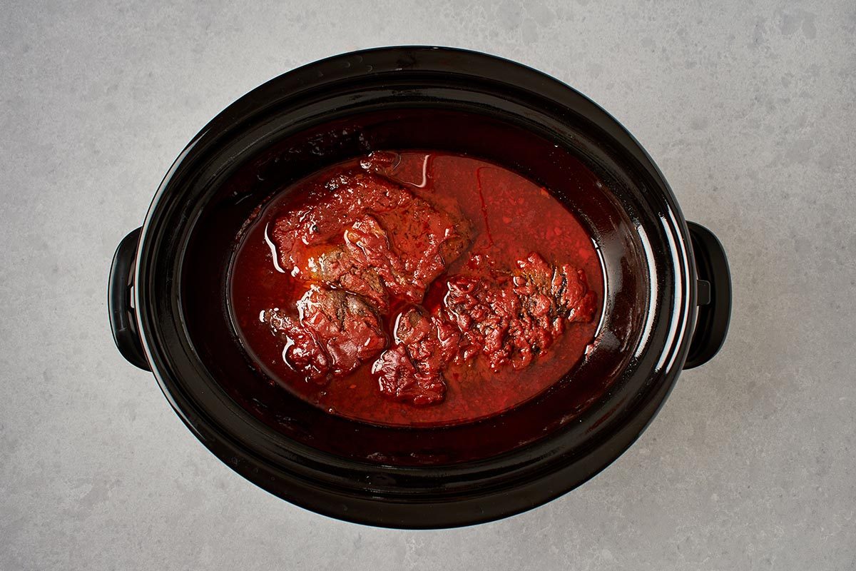 Slow cook the beef
