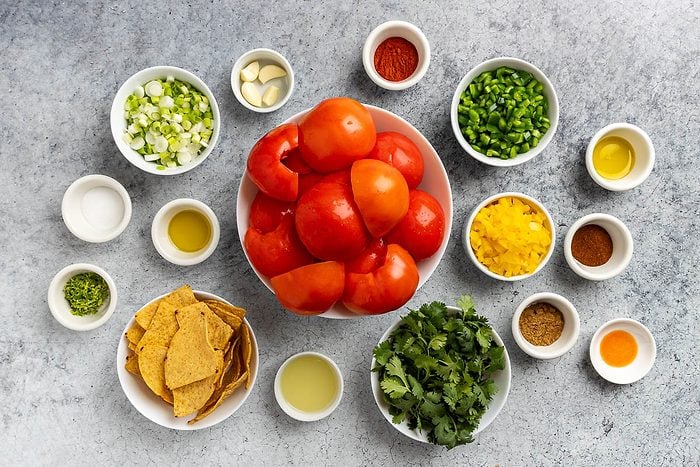 Taste Of Home Roasted Salsa Recipe Photo Of Ingredients.