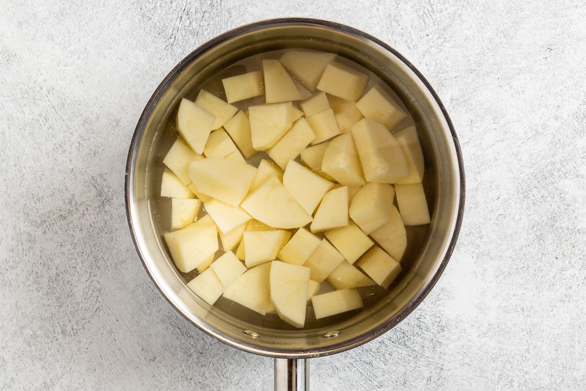 potatoes in a pan