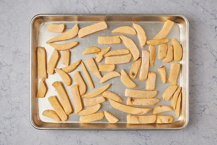 Prepare and bake fries