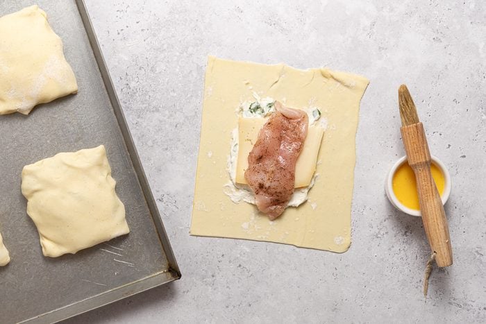Steps To Fill Chicken Puff Pastry Pockets