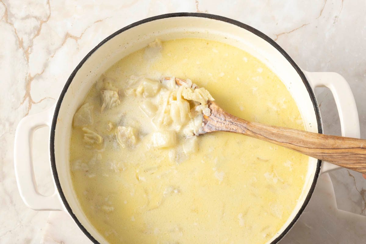 Fish Chowder in pot