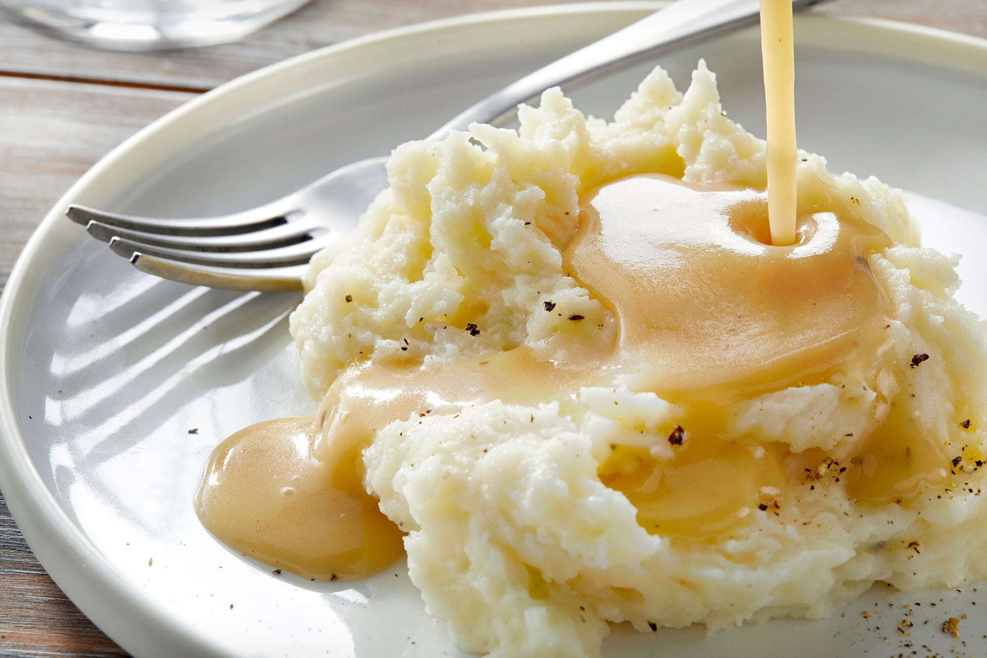 close shot of Mashed Potatoes