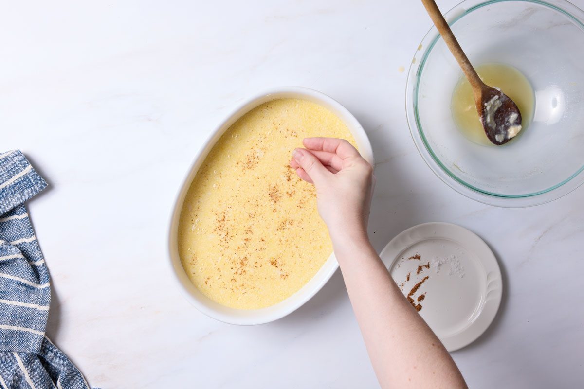 bake the custard