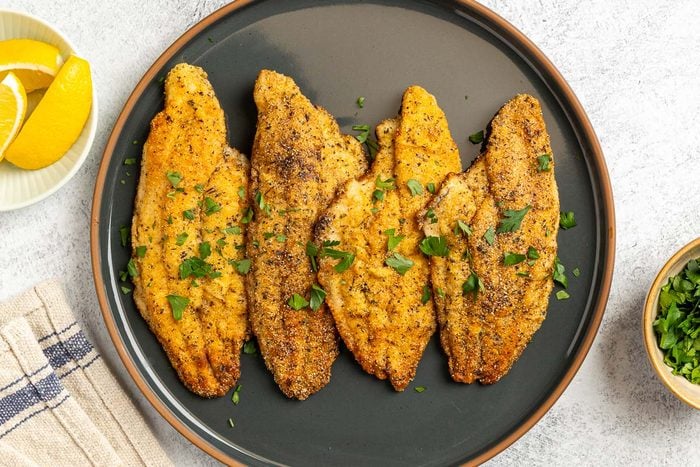 Taste of Home Grilled Catfish photo of the finished recipe.