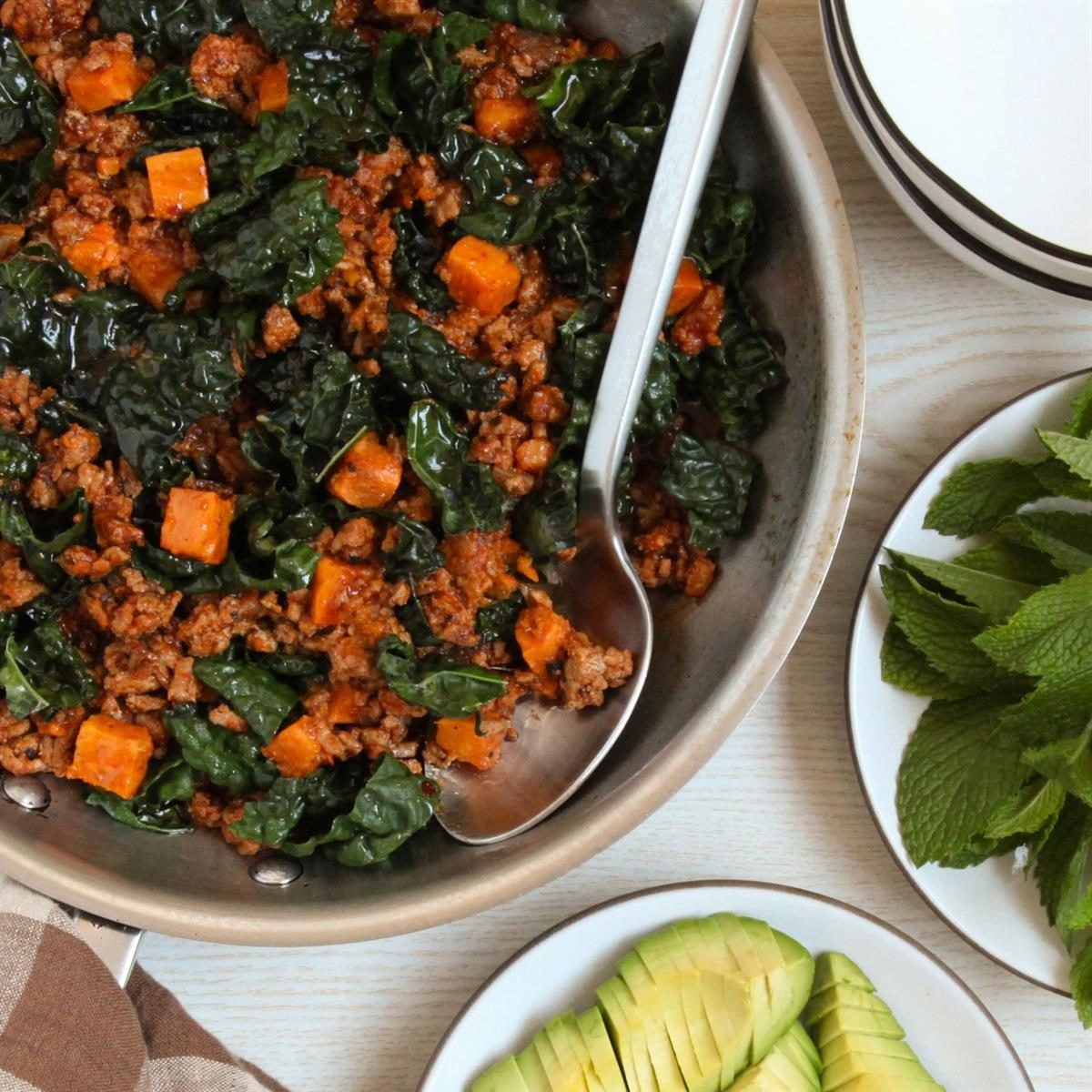 Ground Turkey Sweet Potato Skillet