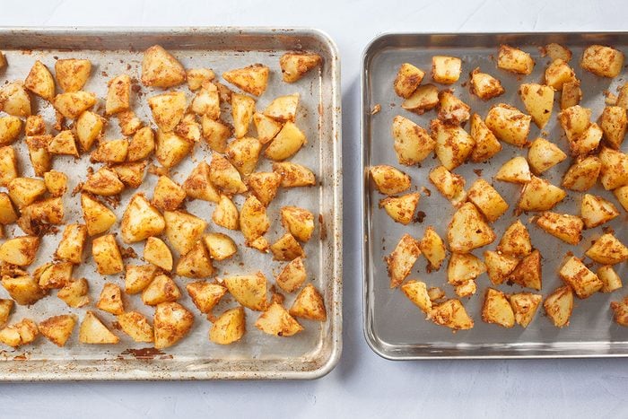Roasting potatoes