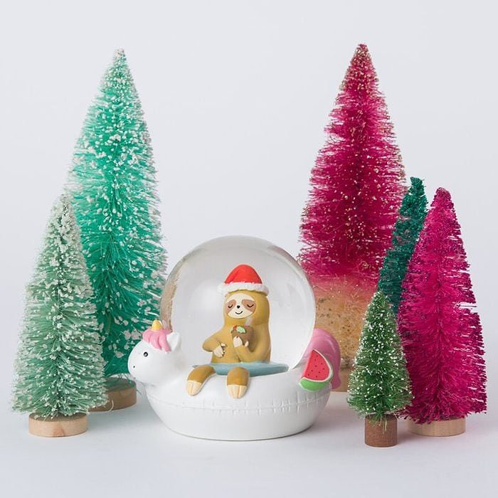 The Holiday Aisle Sloth Floaty Snow Globe