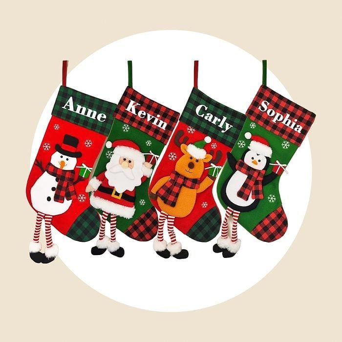 3 D Plush Personalized Christmas Stockings Ecomm Via Amazon.com 