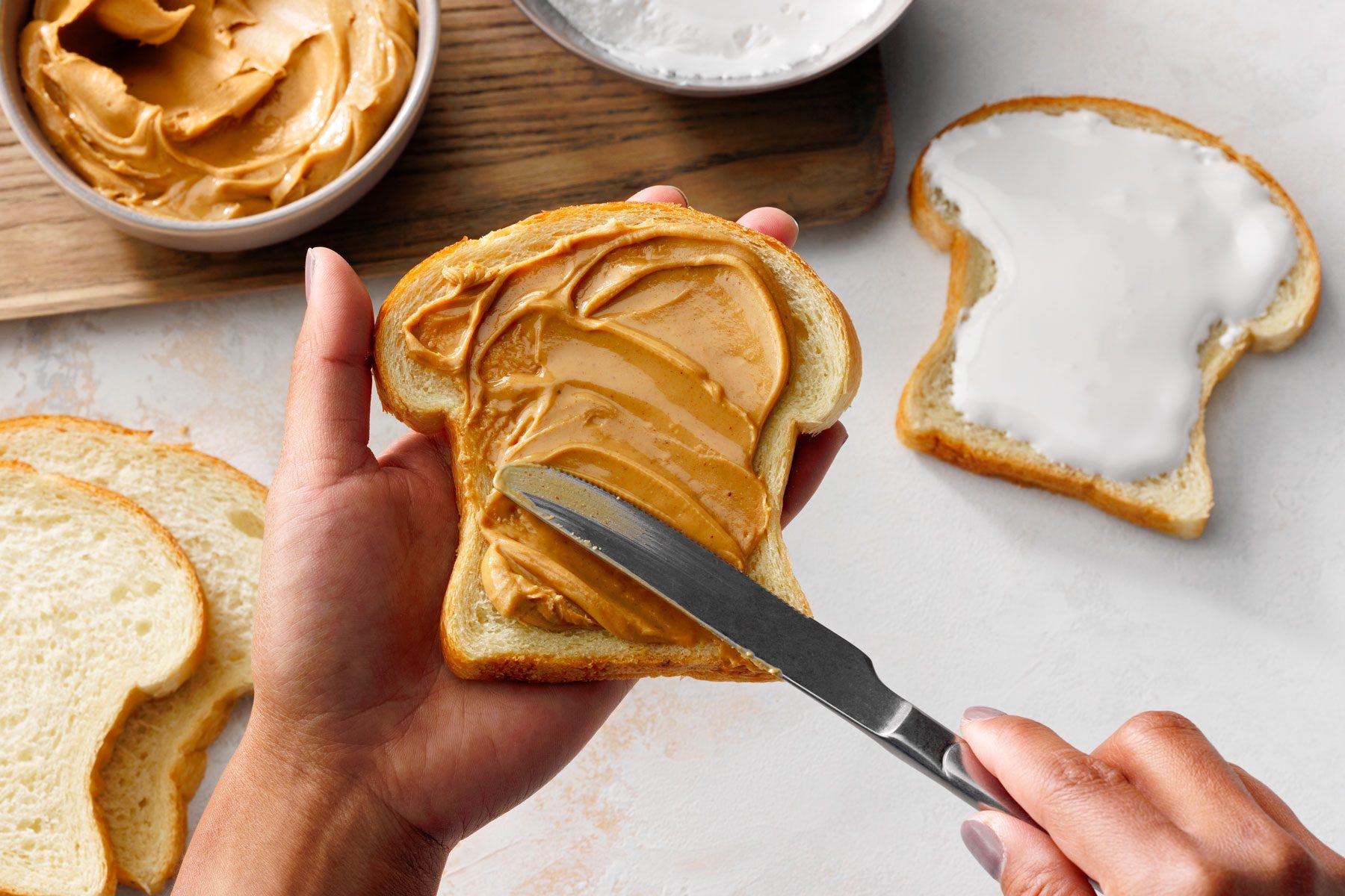 making sandwich