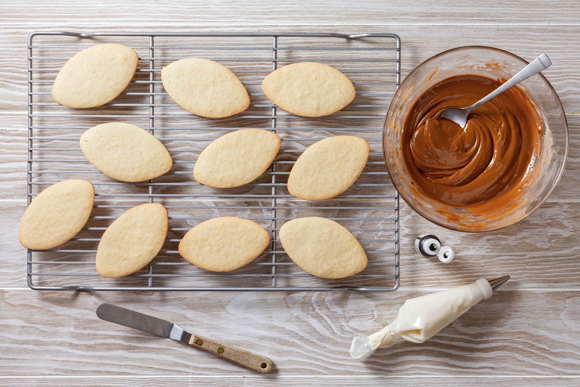 Place cutouts 1 in. apart on a parchment lined baking sheets.