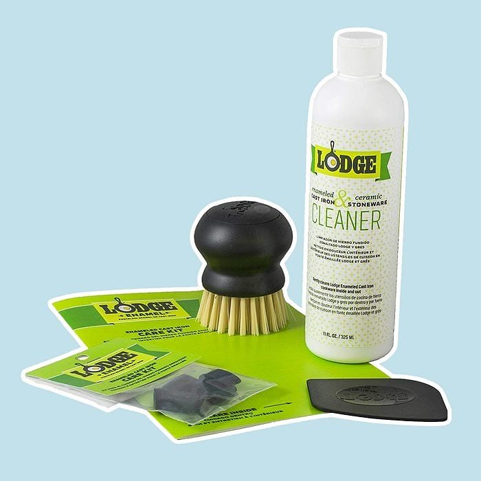 Lodge Enameled Cast Iron Ceramic Stoneware Care Kit