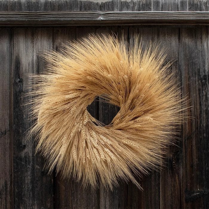 Dried Fall Wheat Wreath Ecomm Via Etsy.com