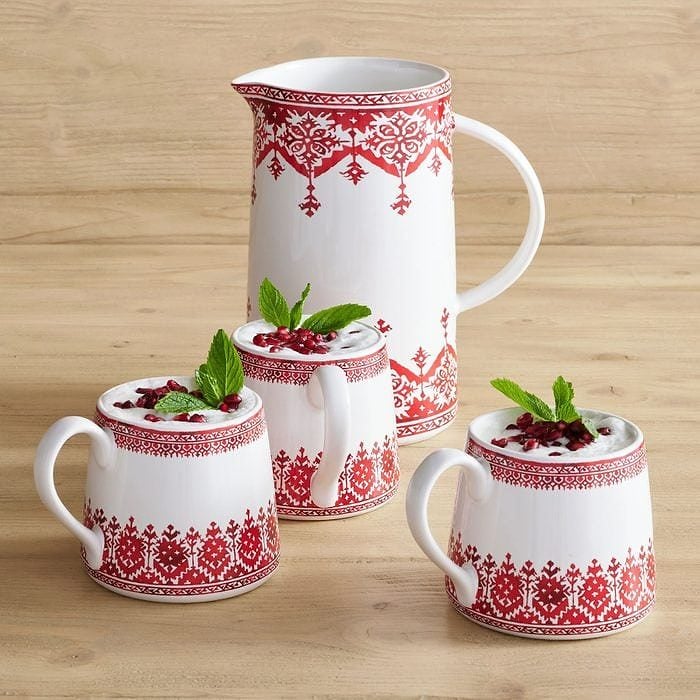 Tahoe Fair Isle Stoneware Mugs Set Of 4 Ecomm Via Potterybarn