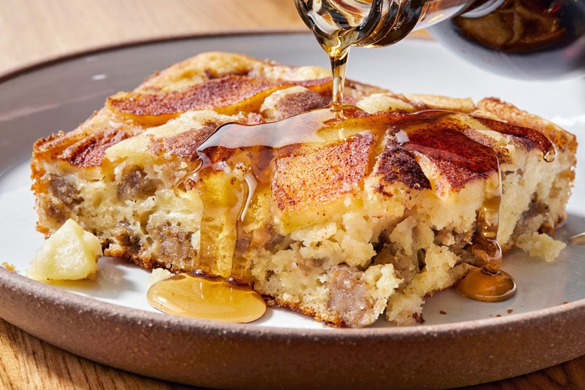 close up of Pancake Casserole