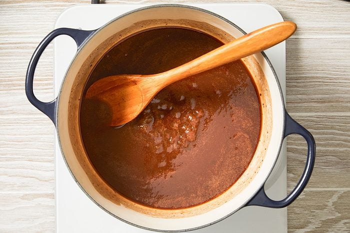 cooking Pot Roast juice for sauce