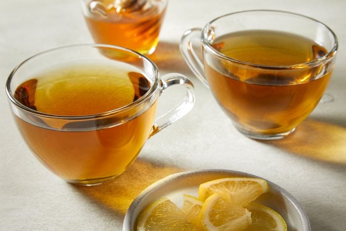 Spearmint Tea in glass teacups