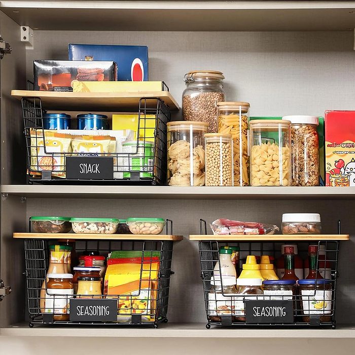 Stackable Wire Baskets Via Amazon.com