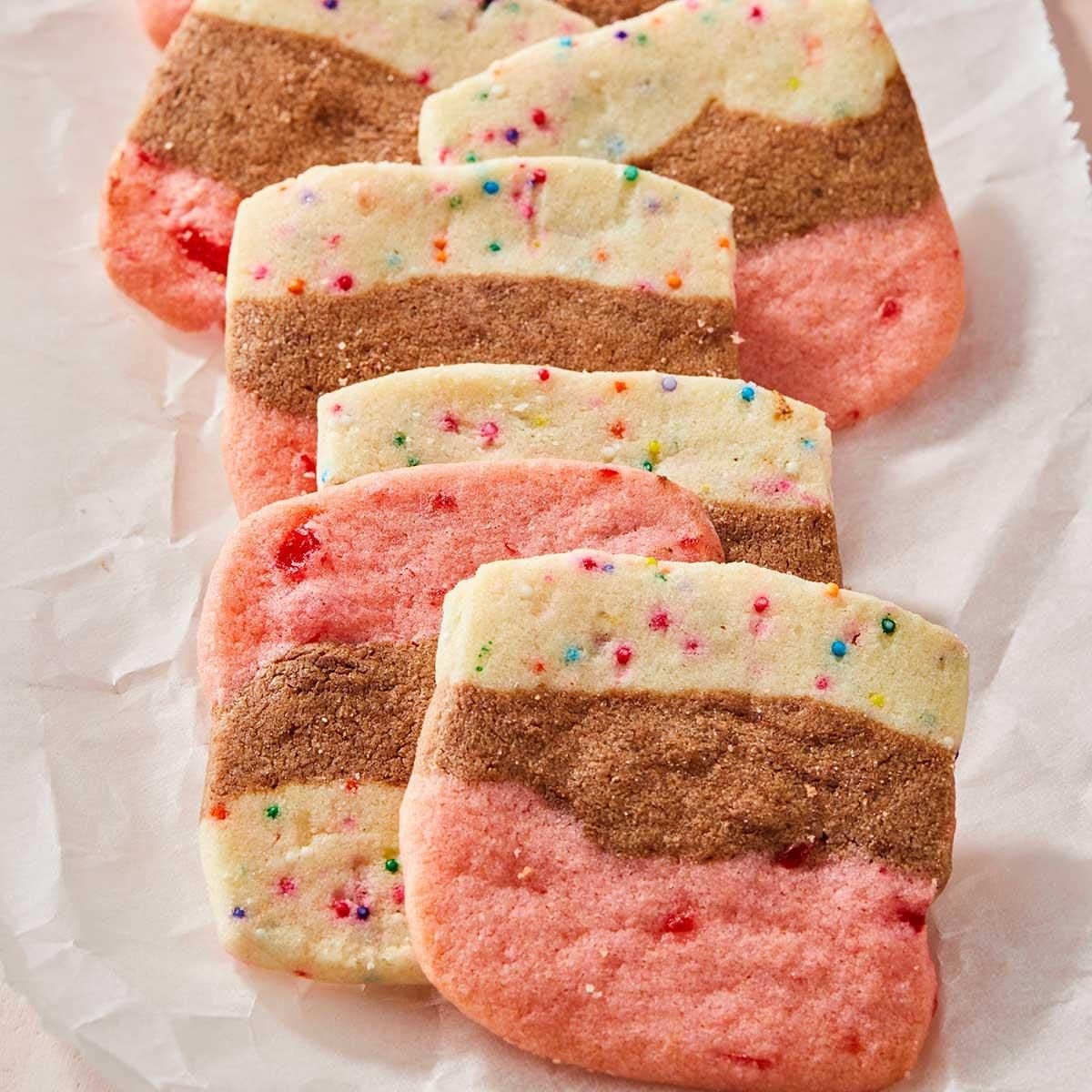 Striped Icebox Cookies
