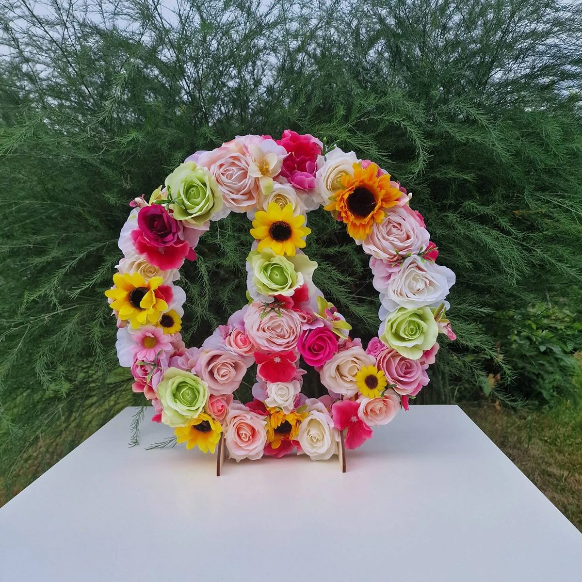 Floral Peace Sign 