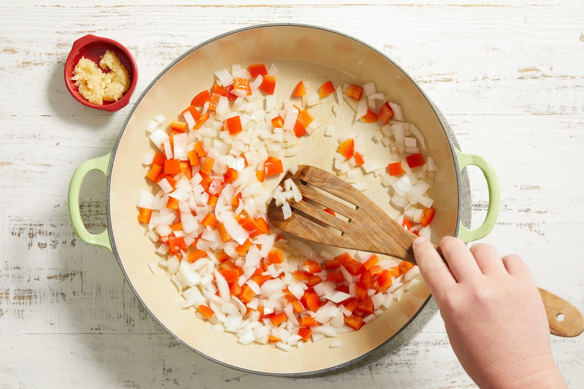 sauteing vegetables 