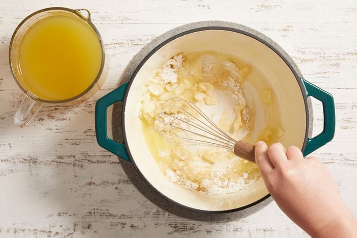 Stir in flour until blended.