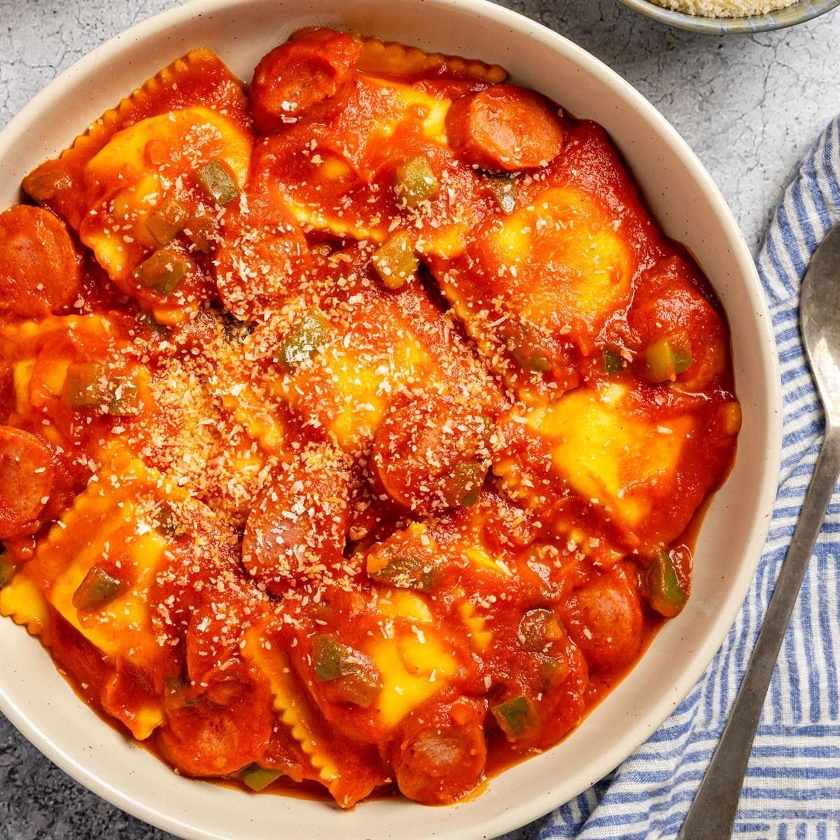 Ravioli and Sausage