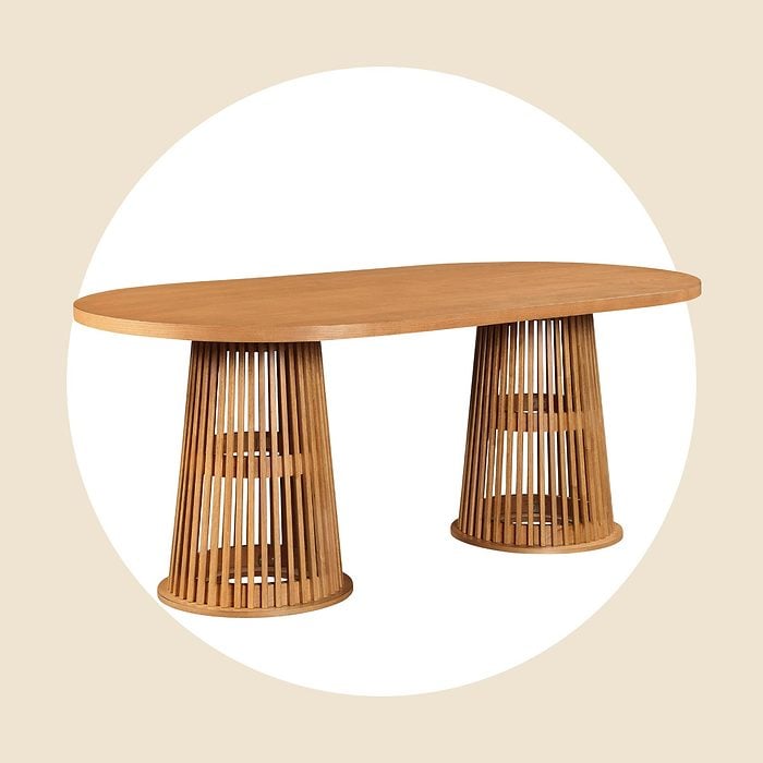 Beautiful Oval Dining Table Via Walmart.com