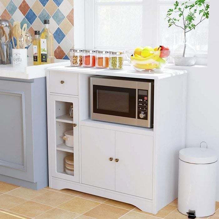 Food Pantry Wih Cupboard Drawer And Microwave Cube