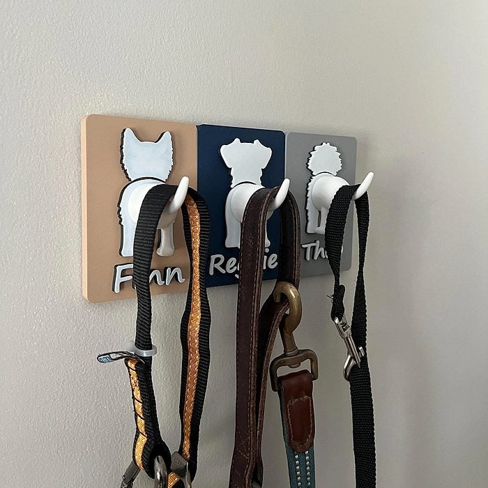 Personalized Dog Leash Holder Via Etsy.com