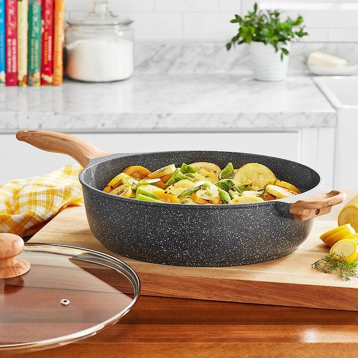 The Pioneer Woman Prairie Signature 6 Quart Cast Aluminum Jumbo Cooker Saute Pan
