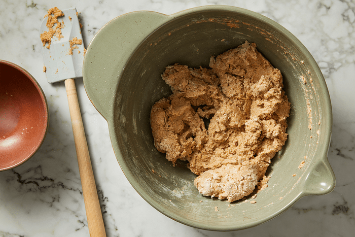 mixture of yeast granula sugar and milk