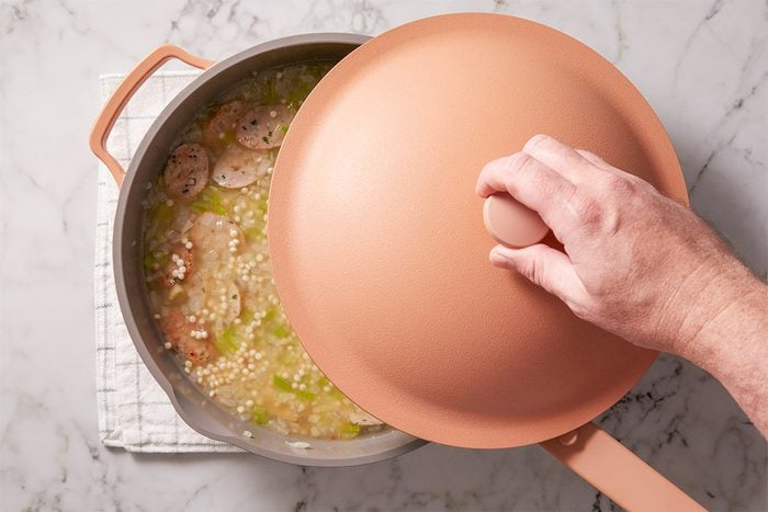 Cover the skillet with a lid