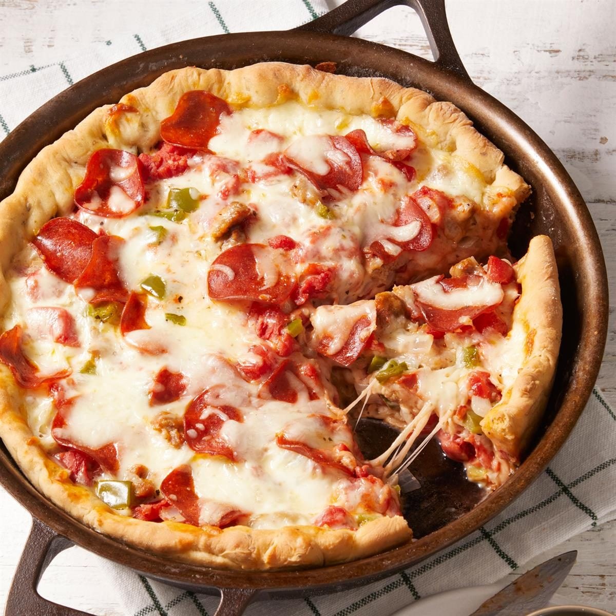 Deep Dish Sausage Pizza