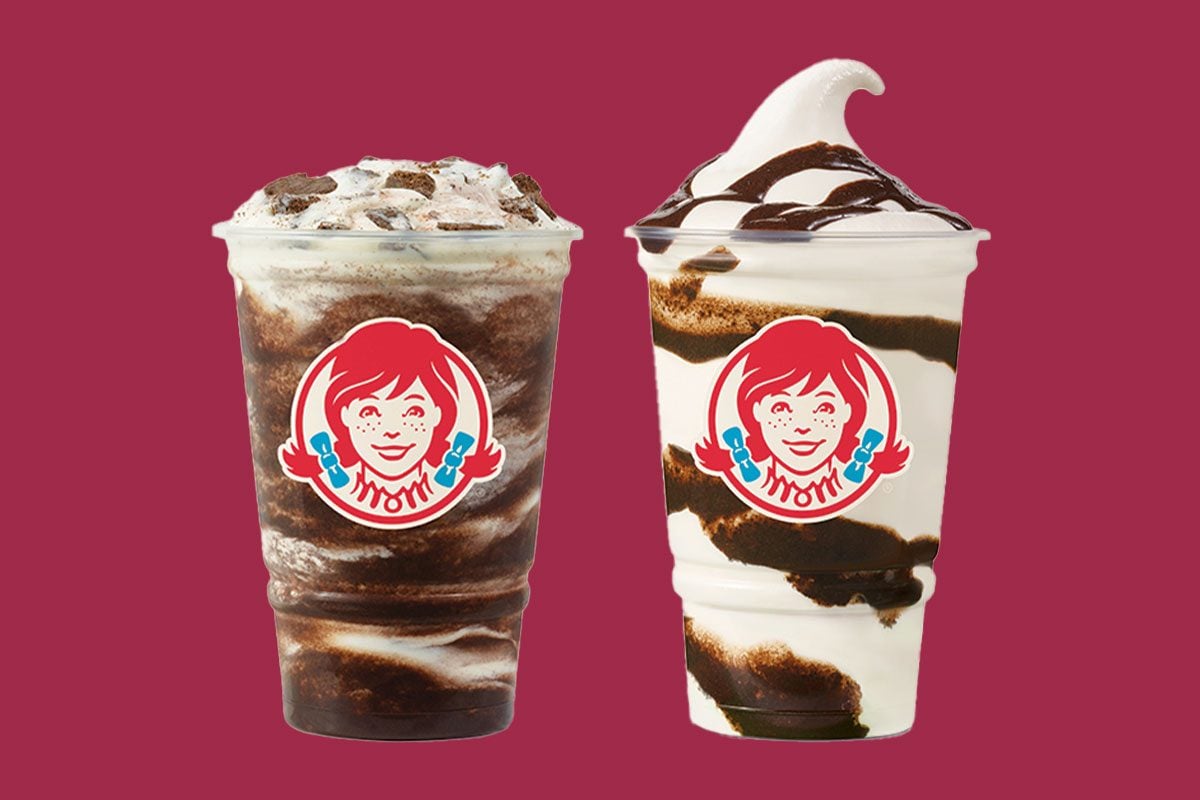 Wendy's Just Brought Back One Of Its Best Frosty Flavors Thin Mints Frosty Combo Courtesy Wendys Dkedit